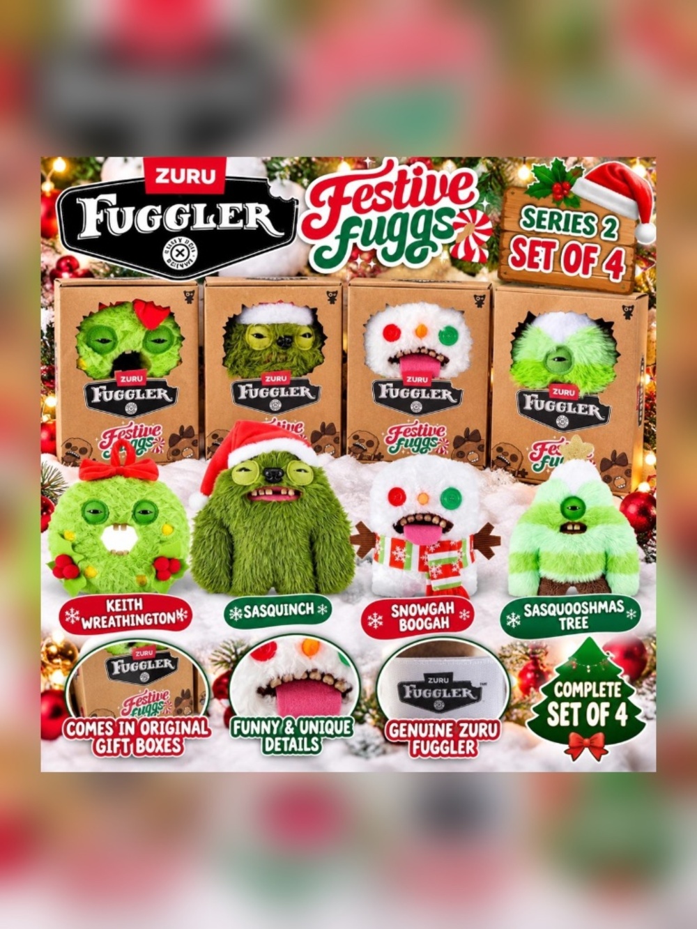 COMPLETE FESTIVE FUGGS SERIES 2 SET OF 4